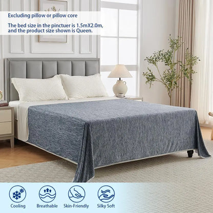 Summer Cooling Blanket, Lightweight Cool Blanket, Room Decor, Breathable Comfortable Cooling Comforter, Room Accessories, Soft Throw Blanket for Home & Office Bedding, Gift for Summer