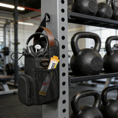 Magnetic Gym Bag for Men & Women，Sling Water Bottle Bag，Adjustable Strap, Crossbody Fitness Pouch for Travel, Yoga, Cycling, Work