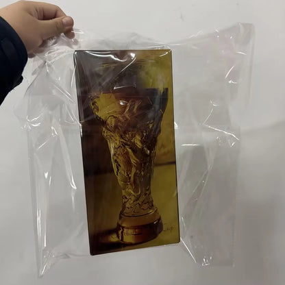 Trophy Shaped Glass Cup, Sports Theme Souvenir, Ideal for Bar/Dining/Home, Essential for Viewing Parties, Soccer Fan Gift
