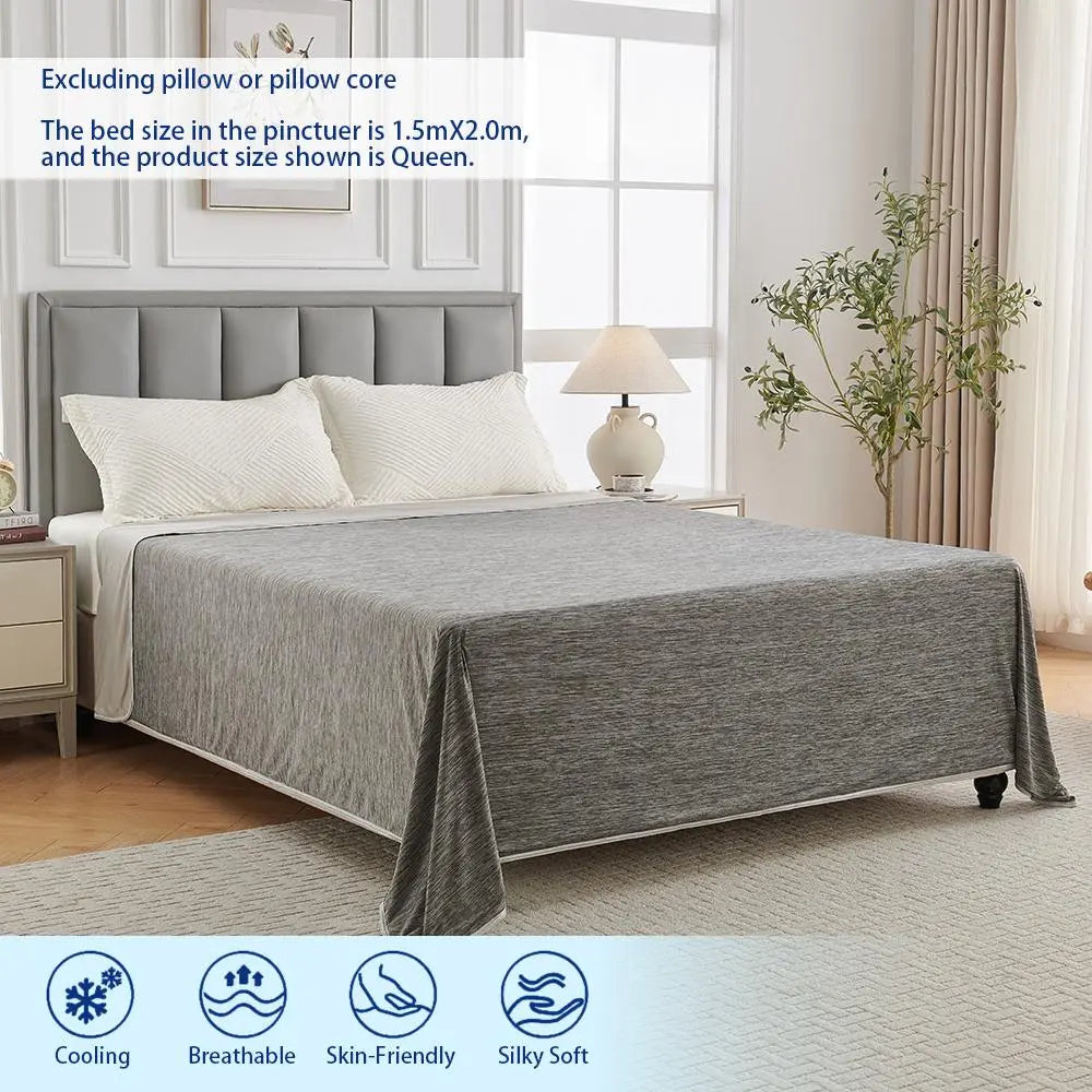 Summer Cooling Blanket, Lightweight Cool Blanket, Room Decor, Breathable Comfortable Cooling Comforter, Room Accessories, Soft Throw Blanket for Home & Office Bedding, Gift for Summer